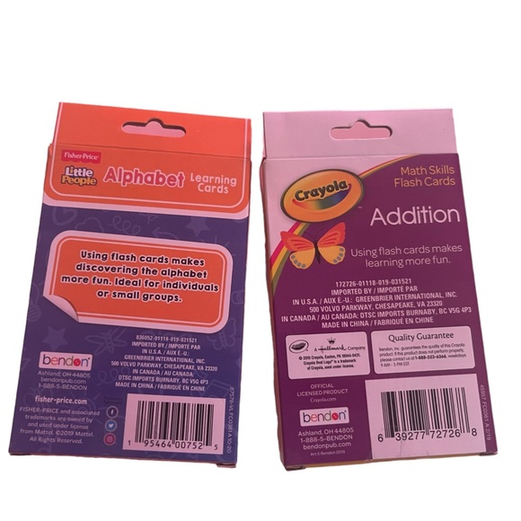 FISHER Price Alphabet flash & Crayola Addition flash cards set - Picture 2 of 2